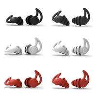 1pair soft silicone ear plugs %ef%bc%8cwaterproof noise reduction earplugs %ef%bc%8creusable 23 layers ear protector for diving sleeping study