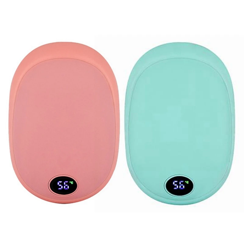 

1 комплект, мини-грелка для рук, портативный круглый внешний аккумулятор с USB-зарядкой (15000 мАч), двухцелевый грелка для рук, розовый и синий