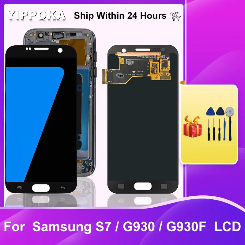 

ЖК-дисплей 5,1 "для Samsung Galaxy S7 G930 G930F, ЖК-дисплей, сенсорный экран, дигитайзер, запасные части G930FD G930W8, оригинал