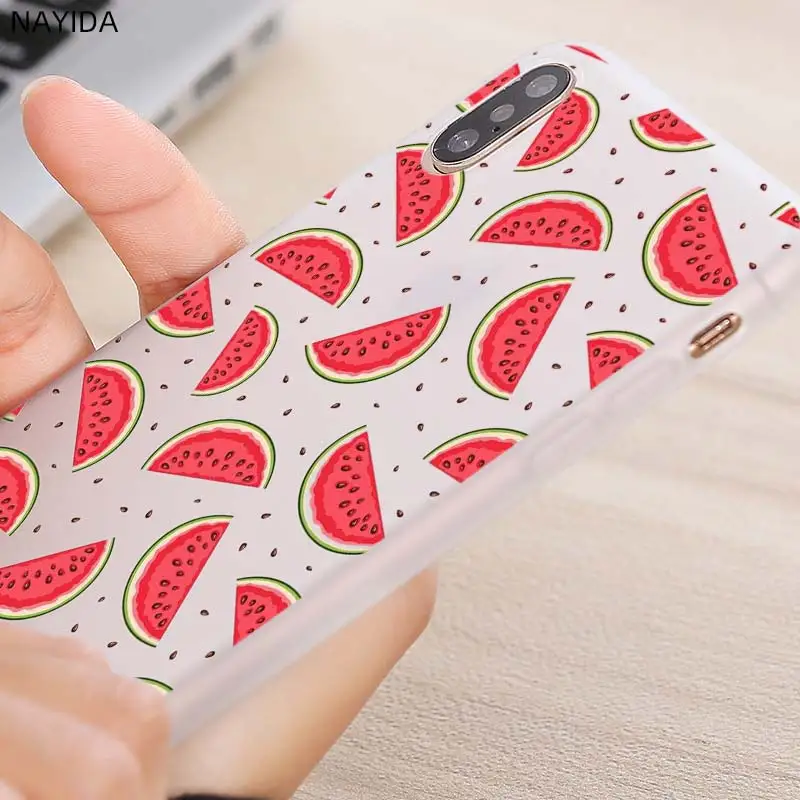 Мягкий чехол для телефона Samsung Galaxy S20 S21 S7 Edge S8 S9 S10 Plus ультралетний с фруктами