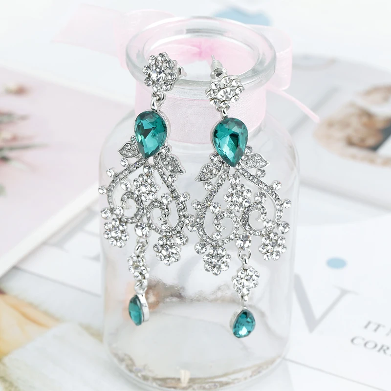 Свадебные серьги muylinda в стиле барокко с кристаллами капли ювелирные изделия