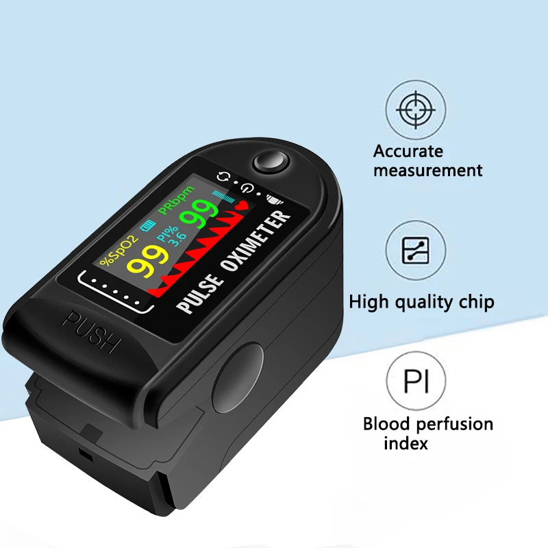 Fingertip Pulse Oximeter Portable Finger Blood Oxygen Saturation Monitor OLED Heart Rate Health Care SpO2 PR PI |