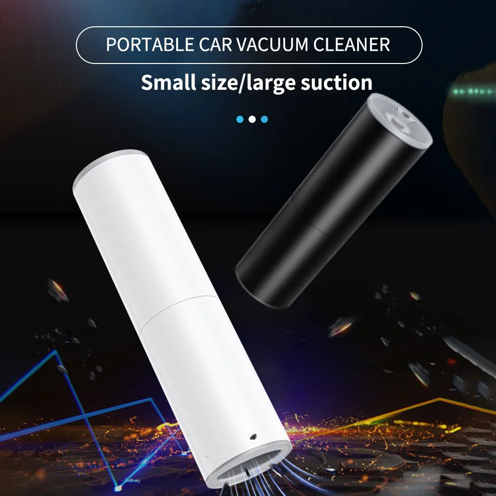 

Mini Car Suction Vacuum Cleaner Handheld Cylinder Dust Cleaner Dry Wet Duel Use Strong Suction Practical Low Noise New