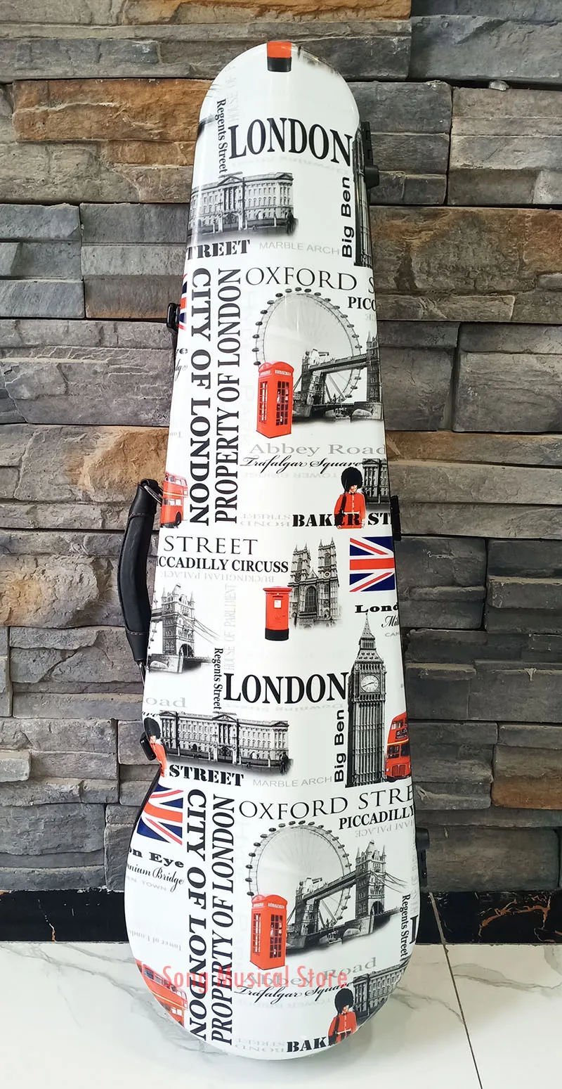 Fastshipping 4/4 коробка для скрипки из углеродного волокна треугольная чехол с