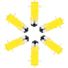 Электродвигатель постоянного тока, 3-6 в, 6 шт., двухвальный, с магнитной коробкой передач