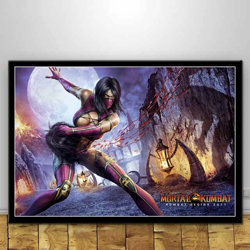 Рисунок на холсте Mortal Kombat настенный постер с художественным принтом украшение
