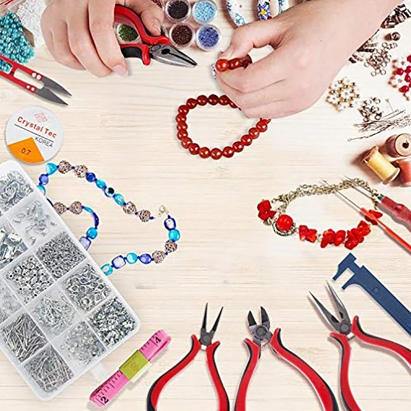 

Jewelry Making Supplies Kit with Tools Wires and Jewelry for Jewelry Repair and Beading
