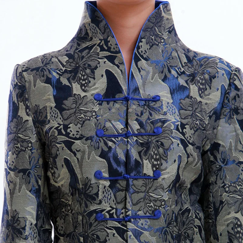 

Women Autumn Winter Coats Chinese National Style Casual Jackets Women Satin Tangsuit Female Overcoat Coat Plus Size 4XL