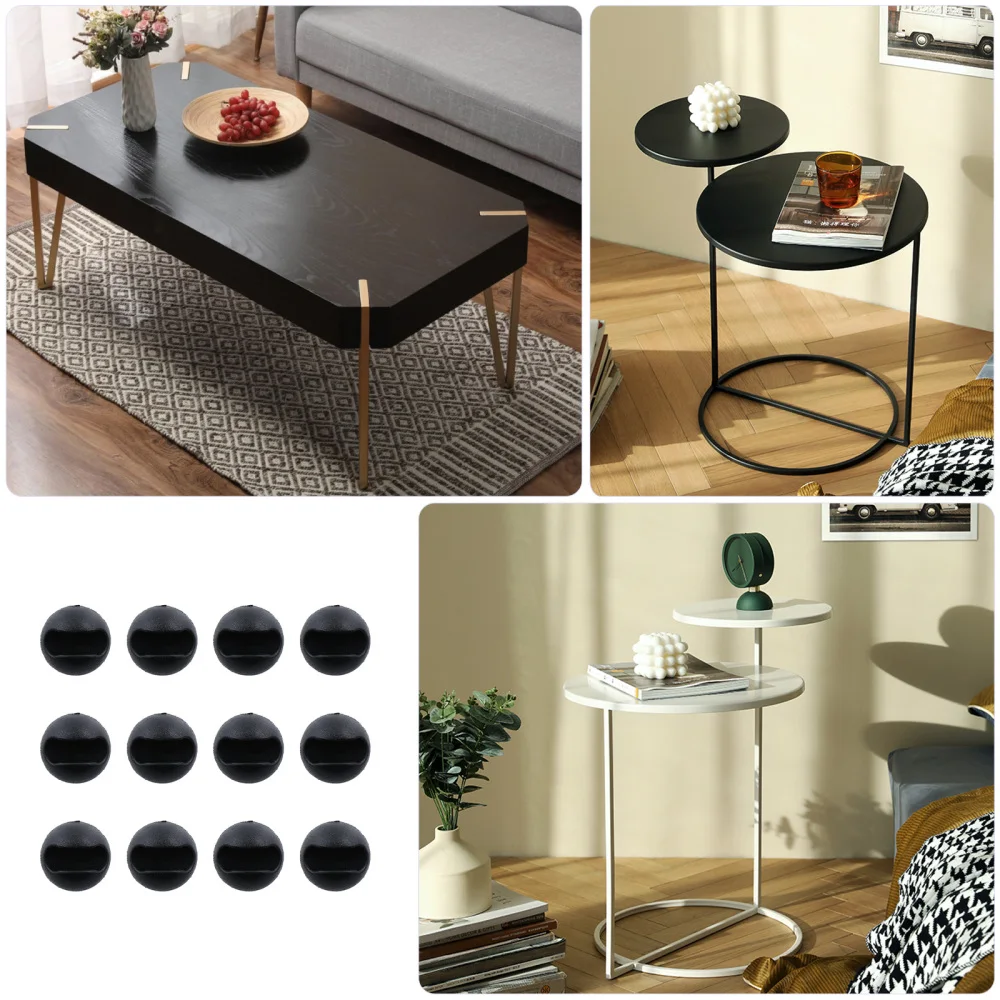 

12pcs Table Feet Covers Non-skid Chair Feet Caps Hairpin Chair Foot Pads