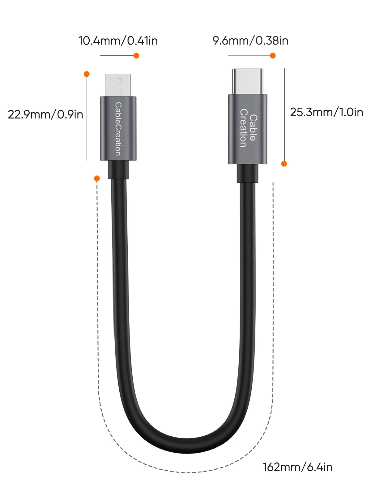 Кабель CableCreation USB Type C к Mirco A OTG для контроллера DJI Mavic Spark Pro Platinum Mini Air 0 2 м |
