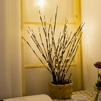 twig lights lamp battery powered 20 leds willow twig lighte for home christmas party garden decoration