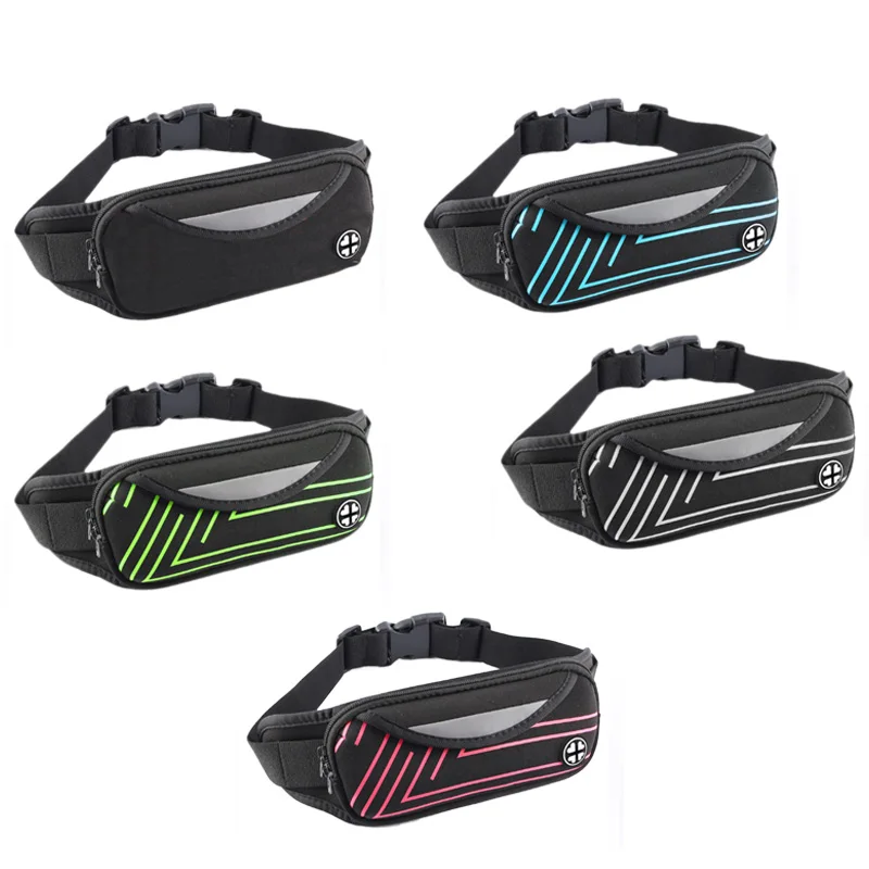 Waist Bum Bag Fanny Pack Belt Money For Running Jogging Cycling Phones Sport Waterproof Blue+Black | Спорт и развлечения