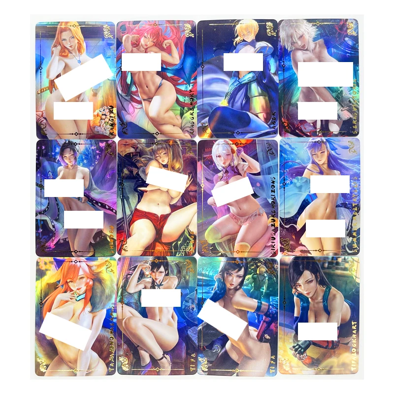 Juego de cartas coleccionables de Kochou Shinobu, set de 55 unids/set de ACG Sexy Nude No.1, sable del destino, diosa del Anime, juguetes, pasatiempos, coleccionables-4