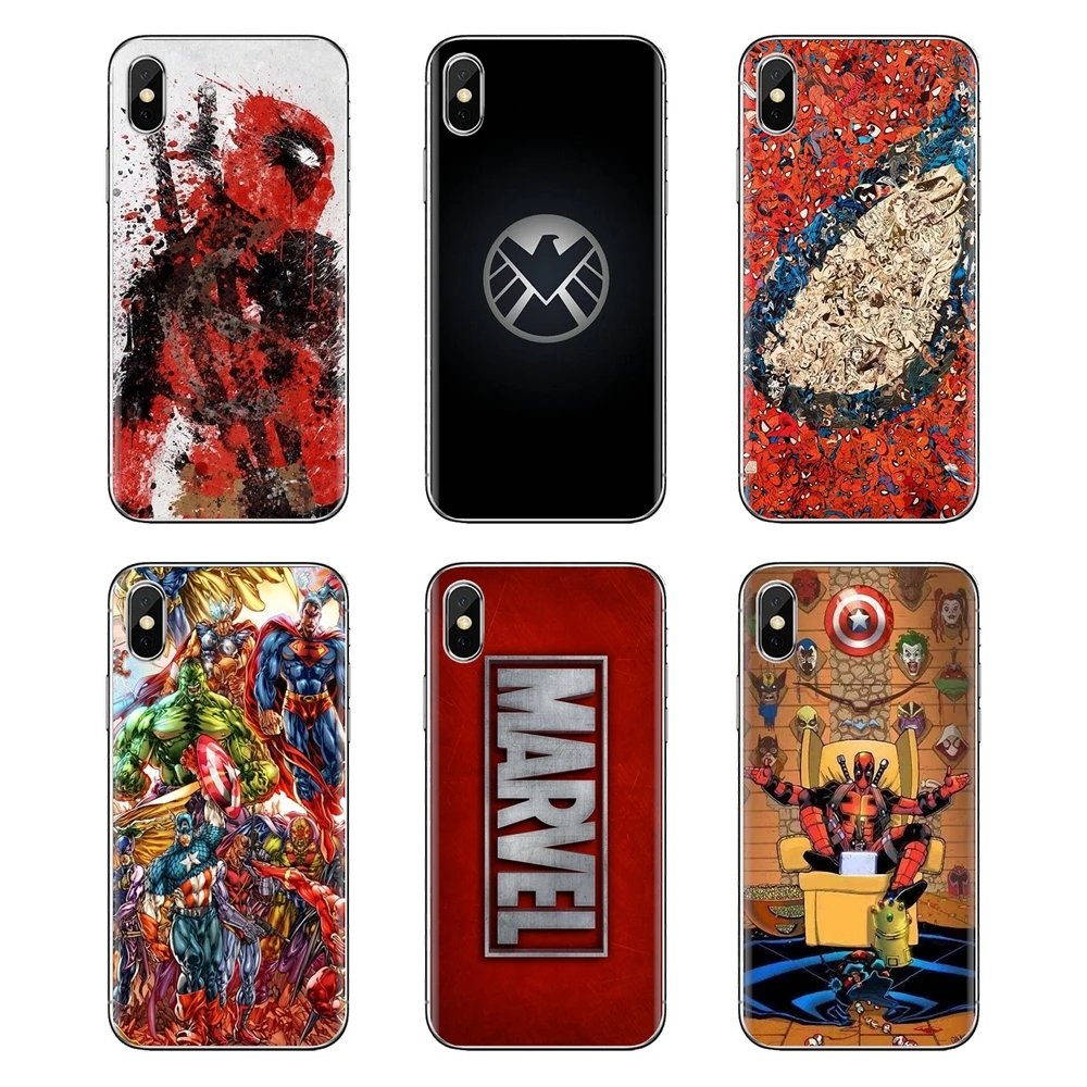Мстители из комиксов Marvel супергерой силиконовый чехол для телефона iPod Touch Apple iPhone