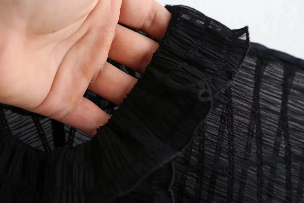 Новые прозрачные женские топы и блузки осенние черные сексуальные рубашки