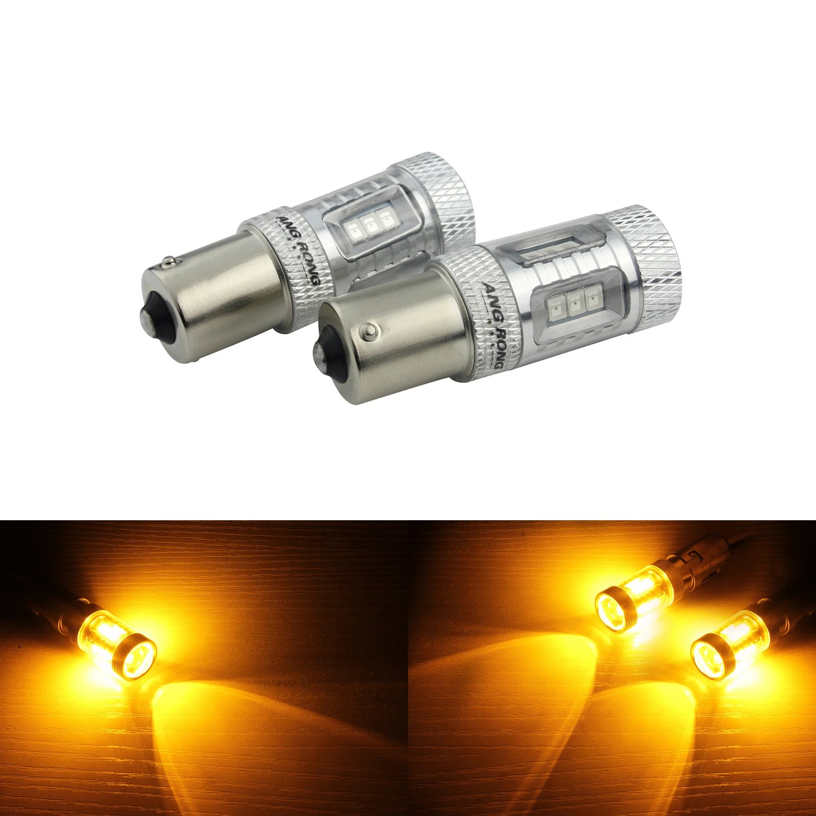 ANGRONG 1156 BA15S P21W 15 SMD светодиодные лампы Sidelight поворотник обратный свет DRL|Сигнальная