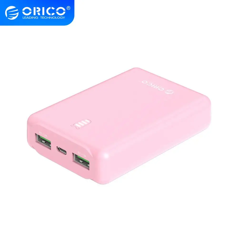 ORICO 10000 мА/ч два USB выхода 5В 2A Мощность банк Комплекты внешних аккумуляторов