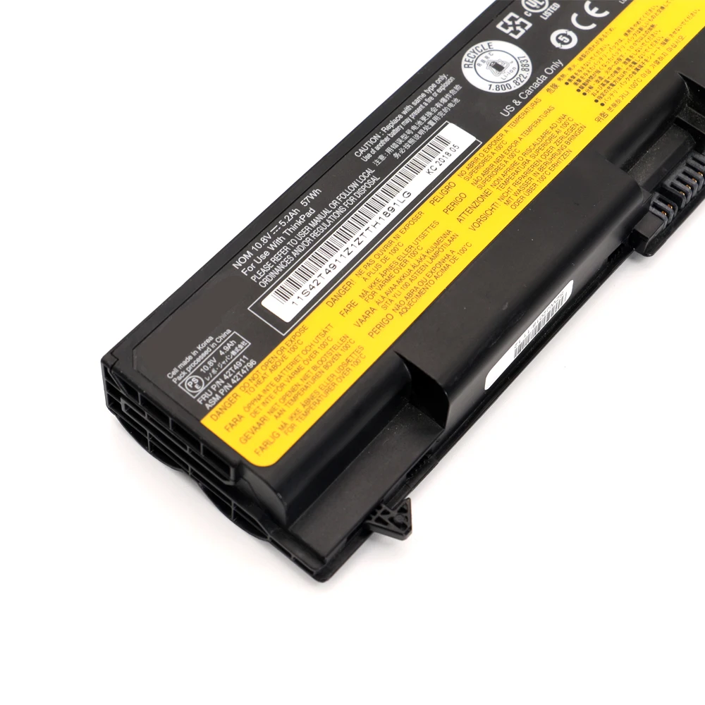 Аккумулятор для ноутбука SHUOZB 42T4911 10 8 В 57Wh 5200 мАч Lenovo ThinkPad 42T4912 L410 L412 L420 L421 W510 L510 L520