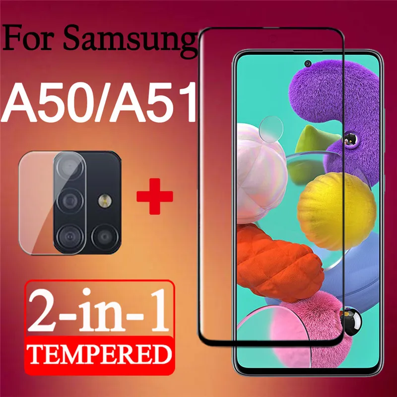 Защитное стекло для Samsung a51 a50 закаленное galaxy a 50 51 galaxya51 с камерой Защитная пленка 3d