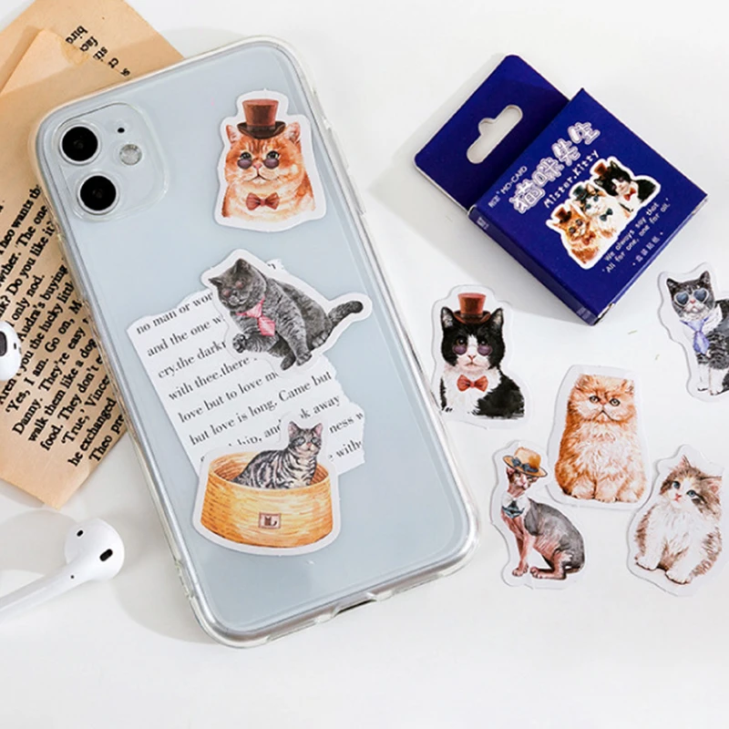 

Kawaii Cat Sticker Scrapbooking Supplies Beautiful Adhesive Decorative Assorted Sticker For Gift Packaging Notebooks Phone