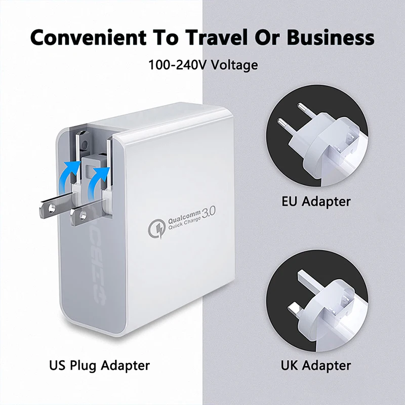 48W быстрое зарядное устройство QC 3 0 USB Type C PD для xiaomi iPhone 10 Samsung A50 4 зарядки порта Power
