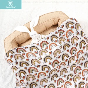 Муслиновая пеленка Happy Flute 100% хлопок, 1 шт., мягкое одеяло для новорожденных, черная белая марлевая пеленка для младенцев