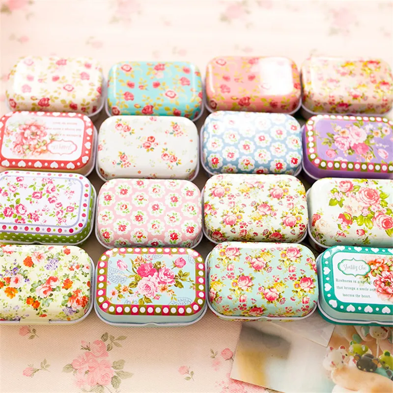 Недорогая Милая металлическая жестяная коробка для монет 6 шт./лот контейнер чая