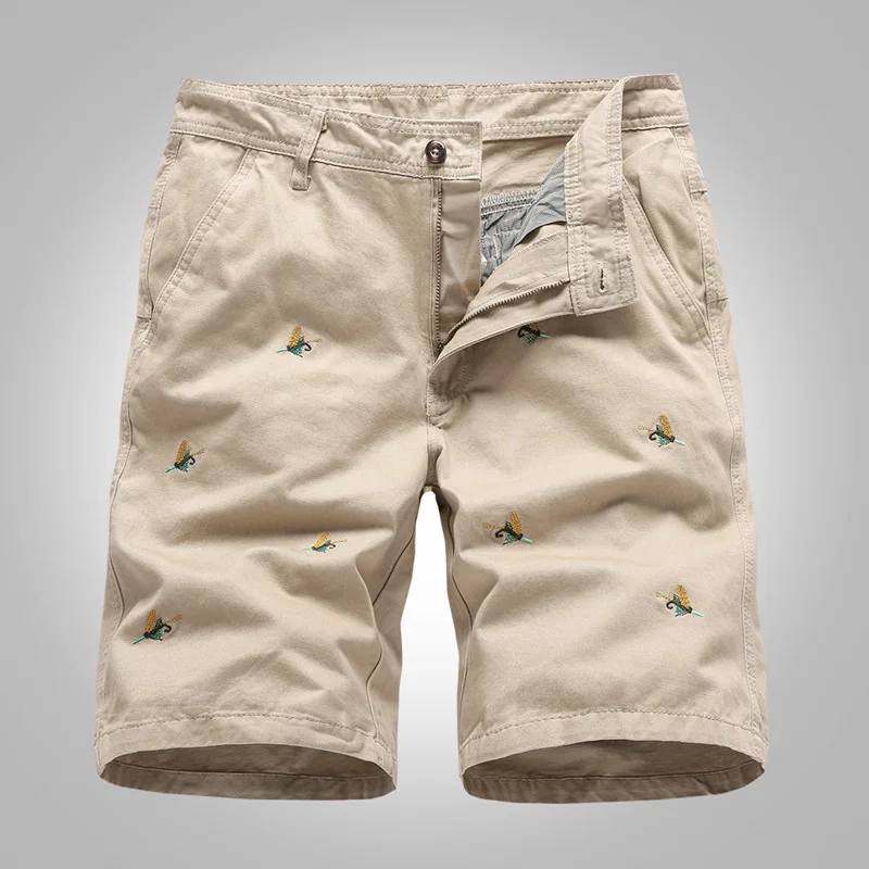 

Мужские шорты с вышивкой, прямые спортивные шорты со средней талией, модные, трендовые, молодежные, повседневные, одежда для мужчин, лето 2021