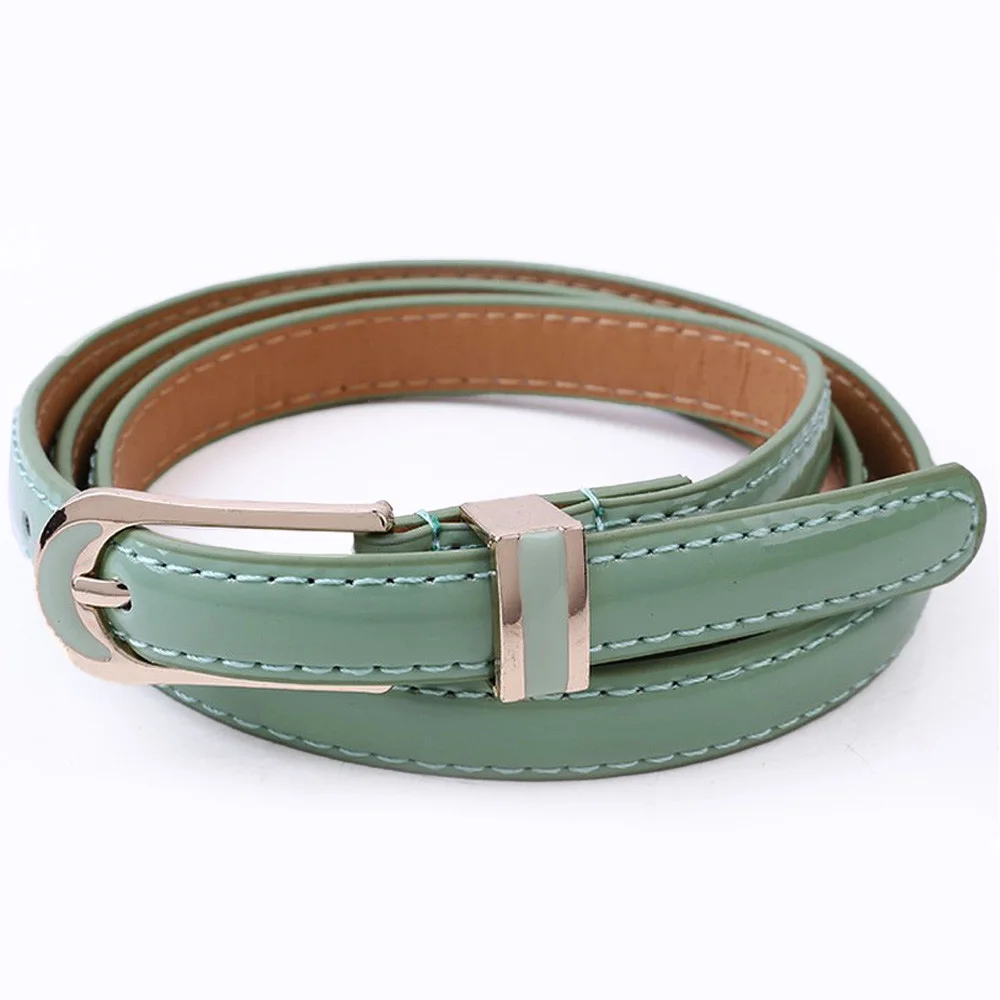 

Fashion Leather Belt For Women Cute Solid Color Thin Belt For Lady Korean Streetwear Belts For Jeans Dress Waistband Accessories
