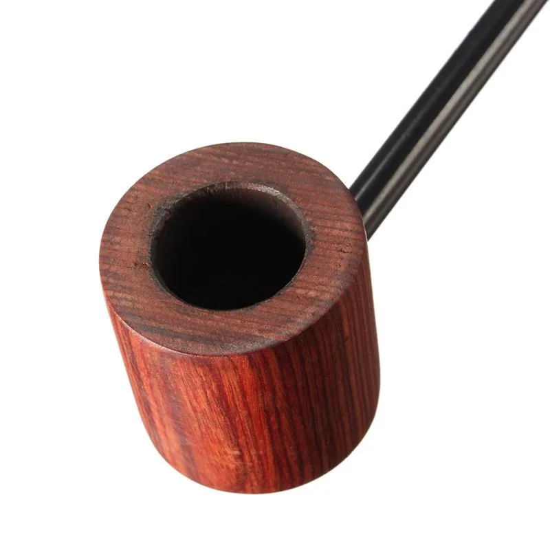 

Ebony Wood Pipe Smoking Pipes Portable Smoking Pipe Herb Tobacco Pipes Grinder Smoke Gifts Black/Coffee 2 Colors