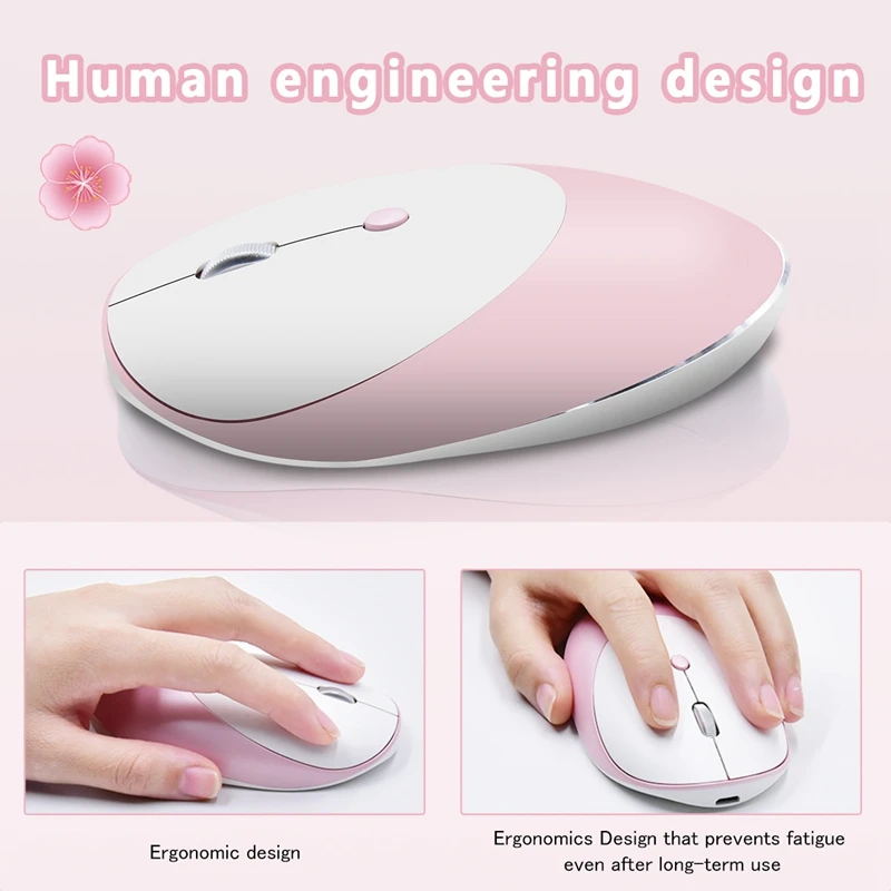 

HOT-HXSJ T36 Bluetooth 5.0/3.0 Wireless Mouse Three Mode Bluetooth USB Wireless Mouse Silent Mice for Laptop Rechargeable