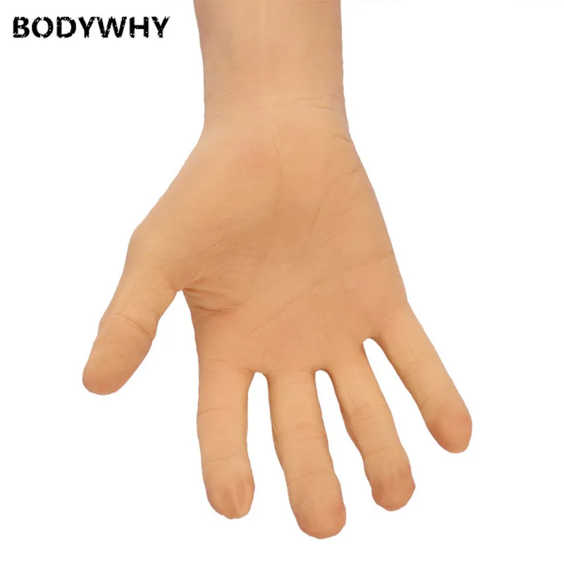 

2019 Highly Simulated Skin Artificial Silicone Hand Glove Cover Scars Fake Silicone Hand Prosthesis For Hand Injuries