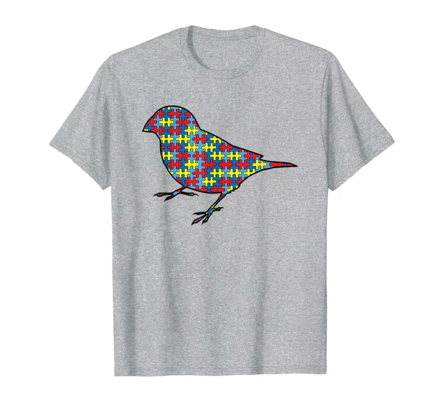 

Finch Autism Awareness Kids Songbird Puzzle Day Mom Gift T-Shirt