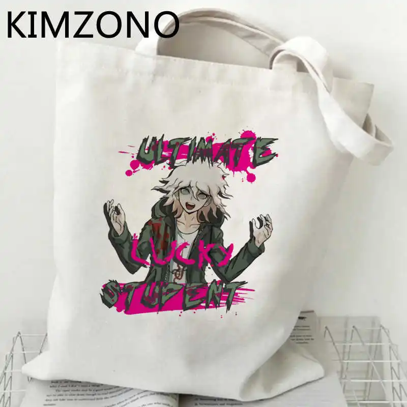 Danganronpa сумка для покупок продуктовая Холщовая Сумка сумки многоразовые складные