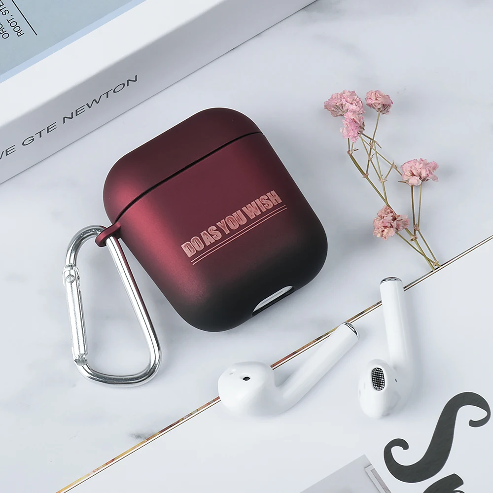 Градиентные радужные цветные кожухи головных телефонов для AirPods 2nd Aurora Жесткий Чехол для ПК Apple Airpods 1 Air Pods 2 защитный рукав