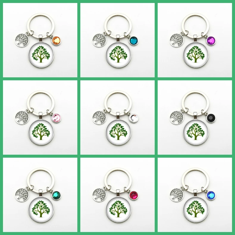 Милый девять цветной хрустальный камень сумка Шарм брелок Новая творческая