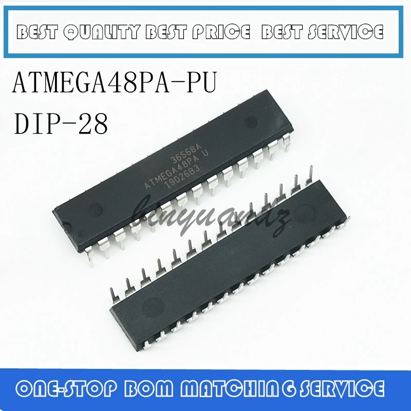 

2PCS ATMEGA48PA-PU ATMEGA48PA ATMEGA48 IC MCU 8BIT 4KB FLASH 28DIP