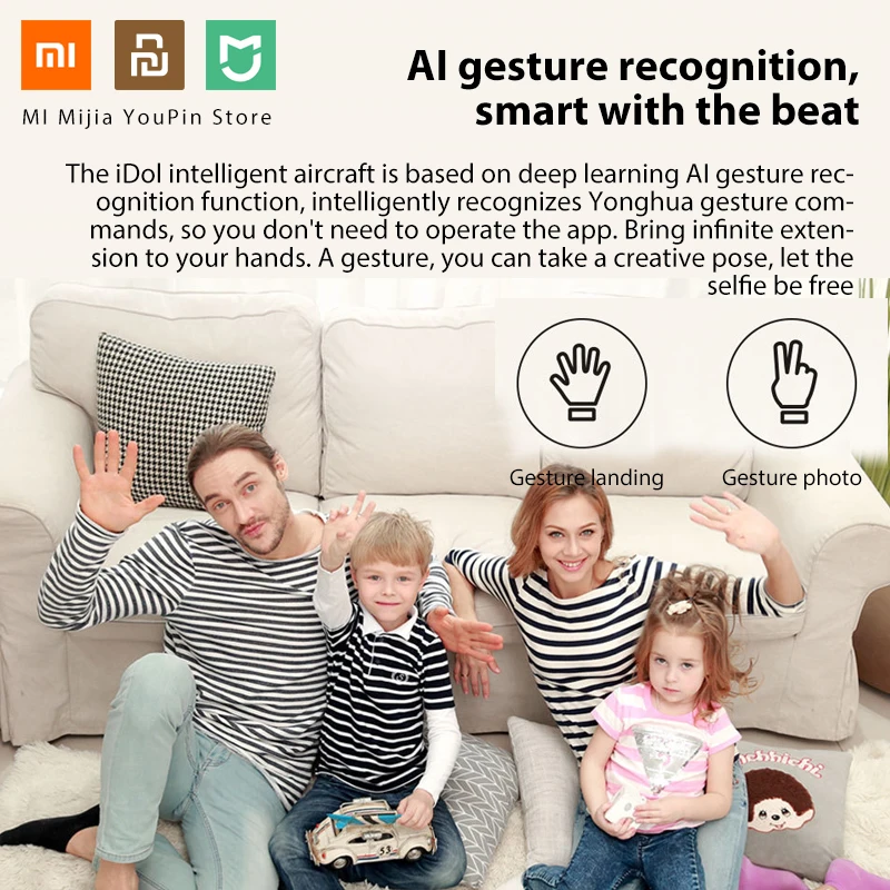 Xiaomi Idol Интеллектуальный самолет Ai распознавание приложение управление аэрофотосъемка 1080P жесты фото складной портативный беспилотный пульт дистанционного управления