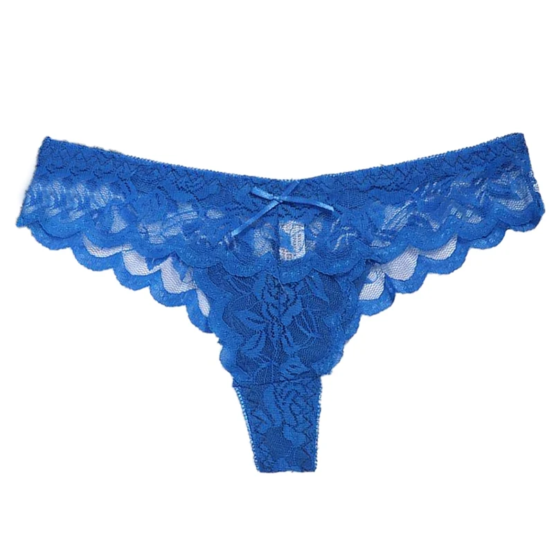 

Liva girl Women's Underwear Sexy Lace Jacquard Lingerie Lace Fitness Low Waist Seamless Thong Solid Colors M-XL