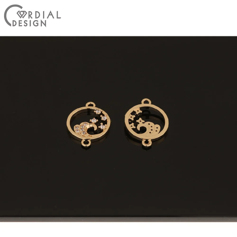 

Cordial Design 50Pcs 15*20MM Jewelry Findings & Components/DIY Connector/Earring Making/CZ Charms/Hand Made/Earrings Accessories
