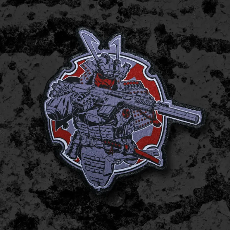 

TACTICAL ARMOR SAMURAI Embroidery Patches Military Arms Chapter For Clothes Backpack Striped With Hook Loop Badge Accessories