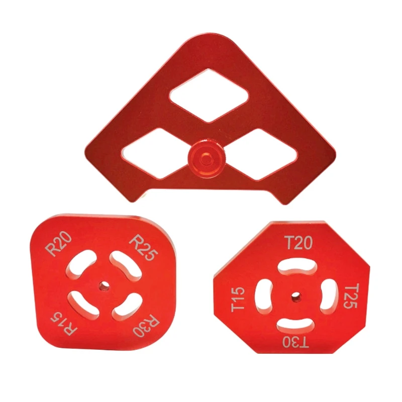 

2 Sets Aluminium Alloy Wood Plates Corner Radius QuickTable Router Bit Gauge Templates Kits Corner Radius