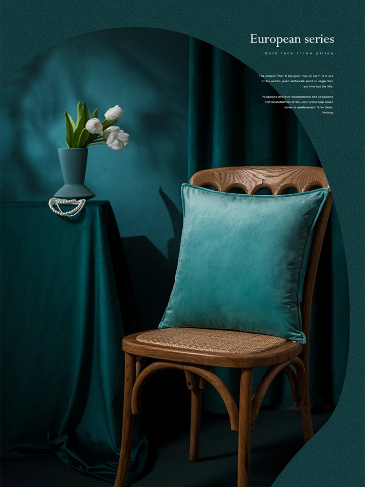 Вельветовый чехол для подушки декоративная наволочка дивана гостиной Housse De Coussin