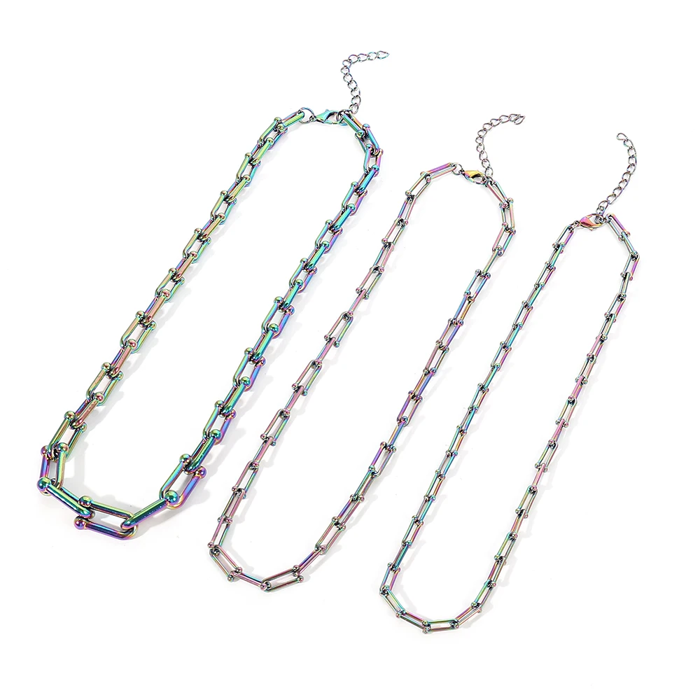 Лидер продаж, толстая U-образная цепочка-чокер, ожерелья для женщин и мужчин, модная массивная цепочка-ожерелье Kendall Jenner, Подарочная бижутерия