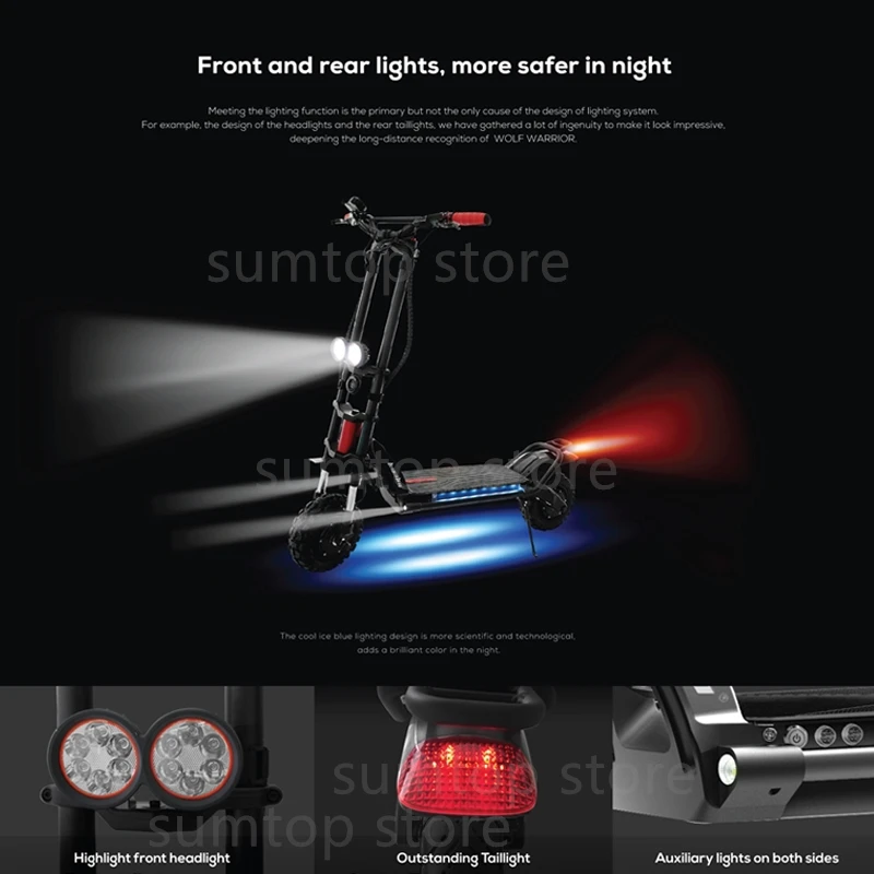 Новый умный электрический самокат Kaabo Wolf Warrior II 60 В 35 Ач/26 Ач батарея Samsung 11 дюймов