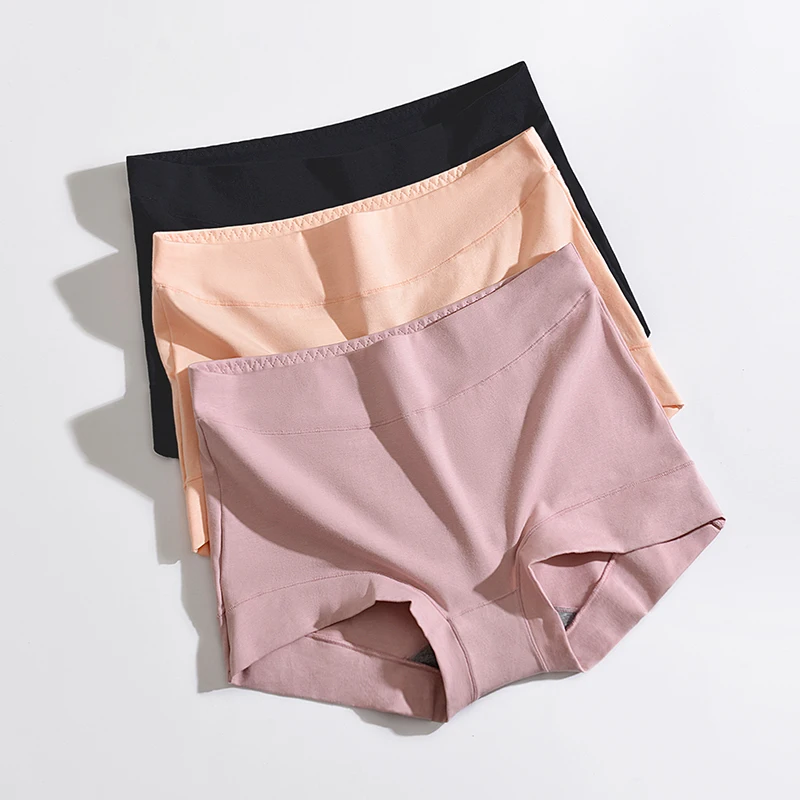 Хлопковые трусы с высокой талией мягкое женское нижнее белье женские
