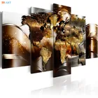Карта мира холст искусство 5 панель Модульная картина современное настенное искусство абстрактная большая Настенная картина постеры и принты украшение для дома