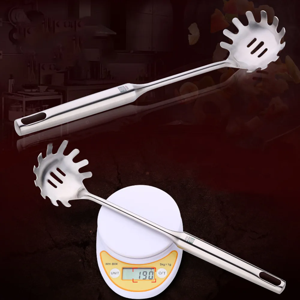 

Stainless Steel Spoons With Long Handle Spaghetti Spoons Pasta Tools For Noodles Kitchen Accessories Gadget