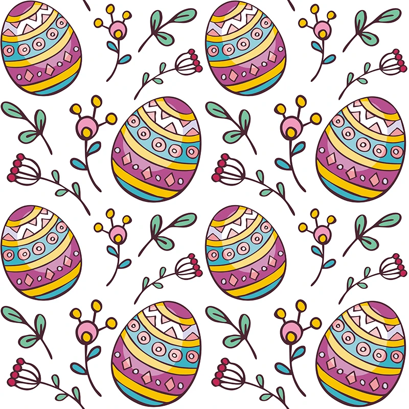Polyester Easter Fabric by The Yard Rabbit &amp Egg Pattern thin stretch Decorative for Upholstery DIY Pillowcase Bedding | Дом и сад