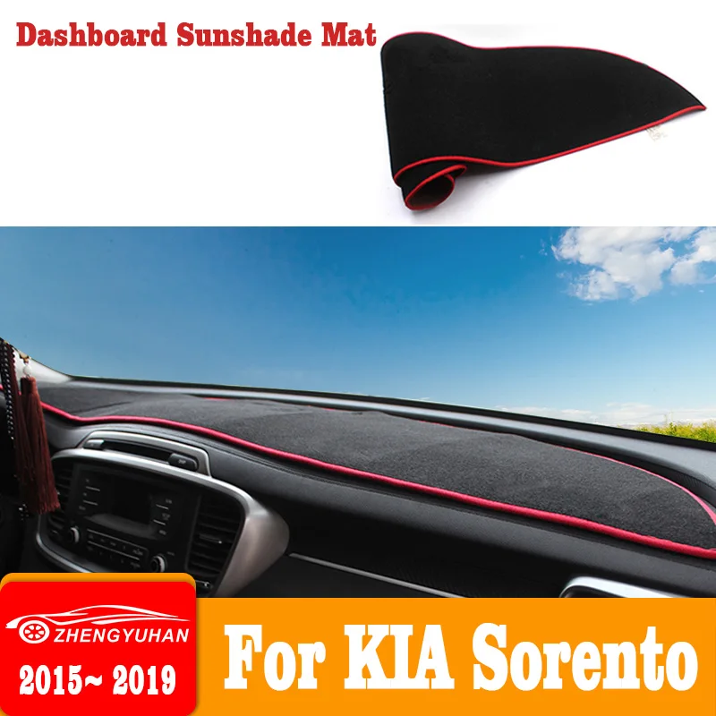 

Car Dashboard Cover Mat Sun Shade Pad Instrument Panel Carpets Anti-UV For Kia Sorento 2015 2016 2017 2018 2019 Car Accessories